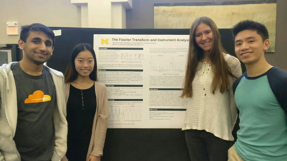 Derek Chen with friends at a poster session